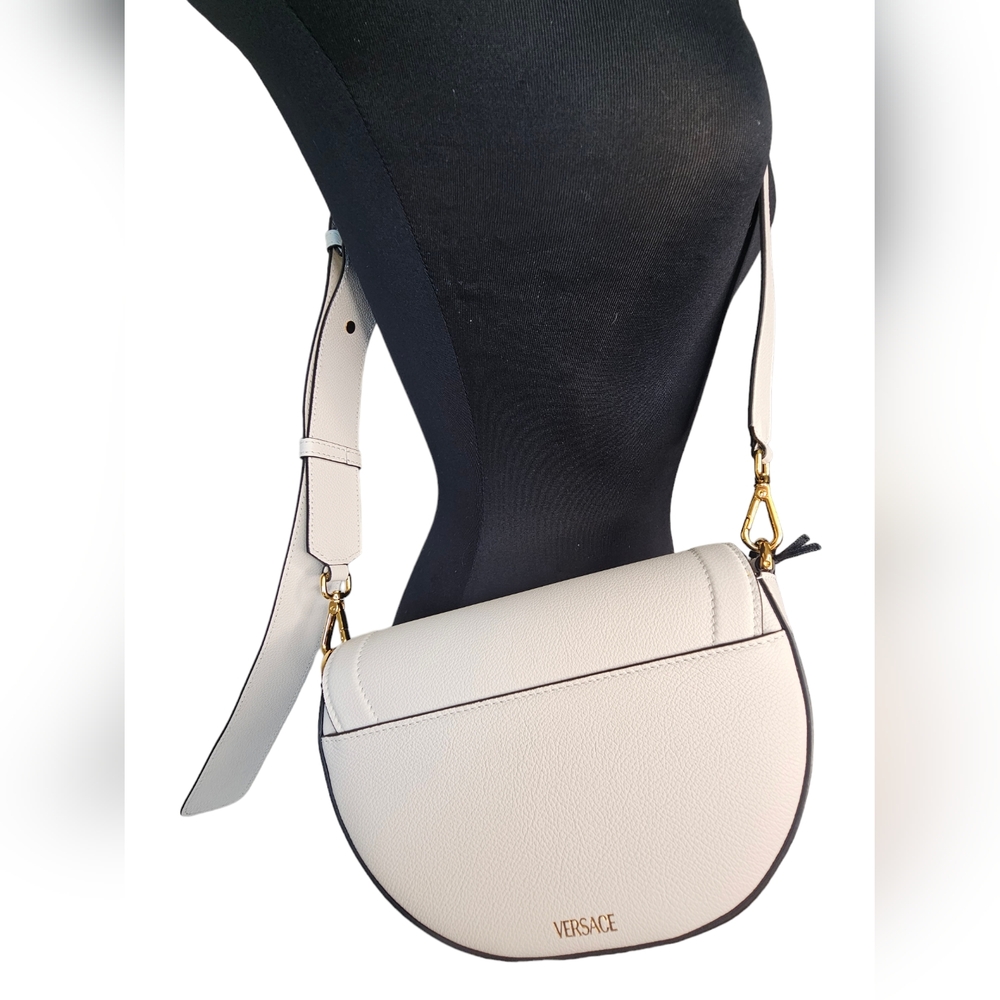 100% Authentic vitello white versace shoulder bag, versace crossbody, versace - Picture 5 of 6